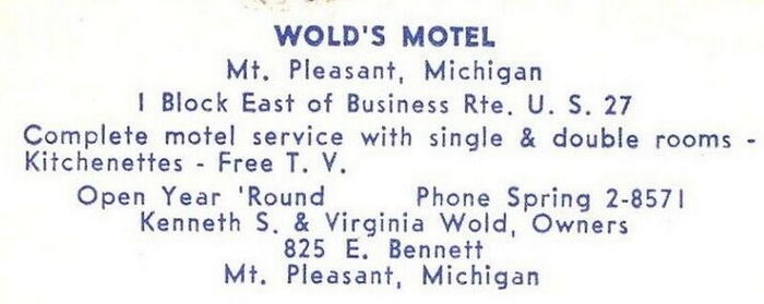 Wolds Motel - Vintage Postcard (newer photo)